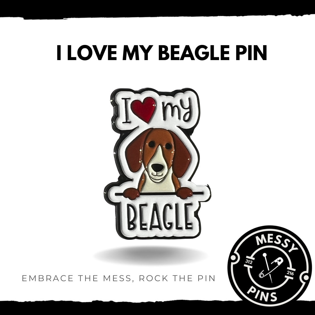 I Love My Beagle Pin