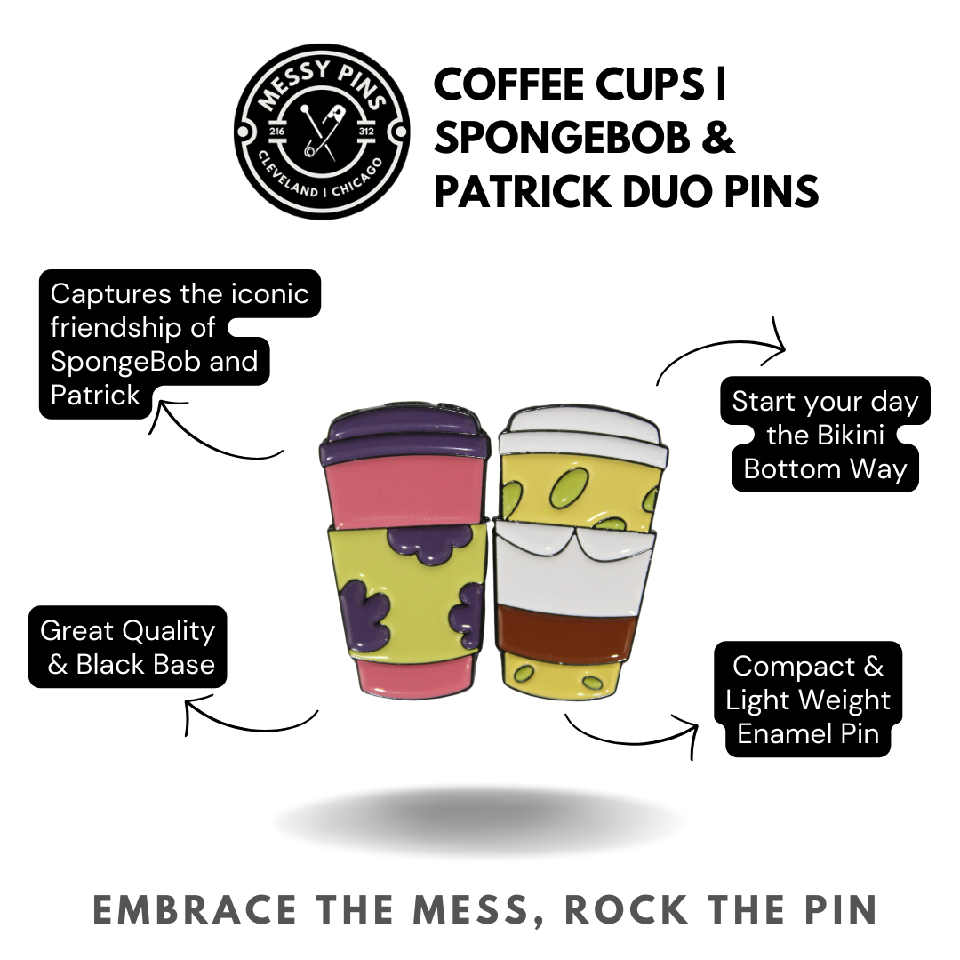 SpongeBob and Patrick | Coffee Cup DUO Pins