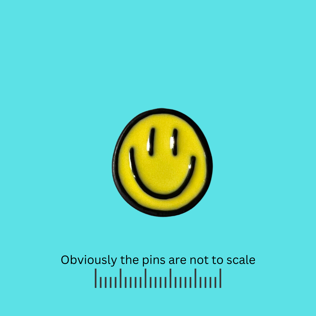 Yellow Smiley Face Emoticon Pin