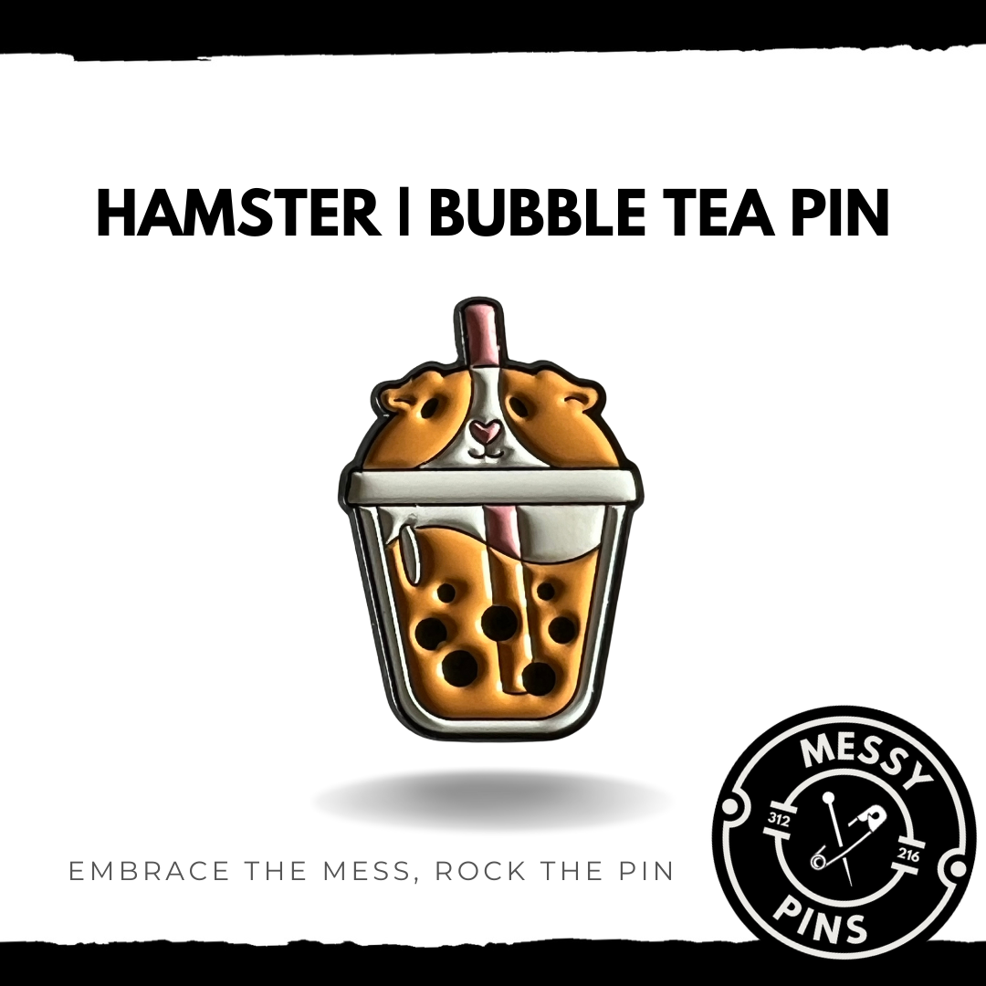 Hamster | Bubble Tea Pin