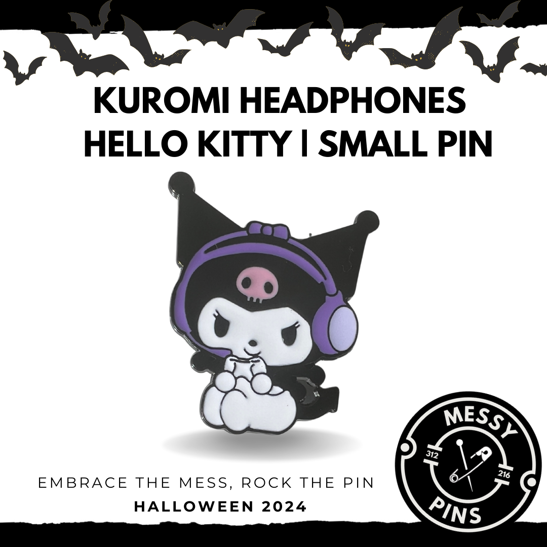 Kuromi Headphones | Hello Kitty Pin