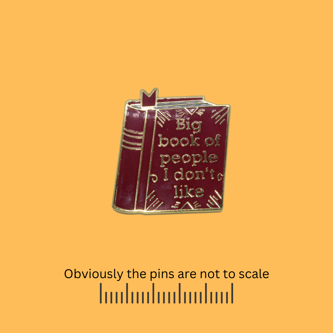 Big Red Book of People I Don't Like Pin