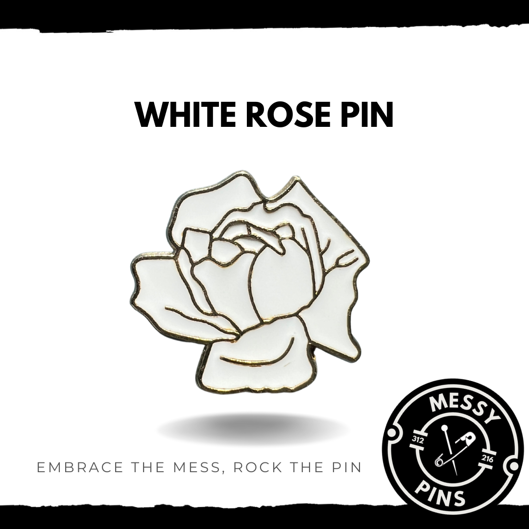 White Rose Pin