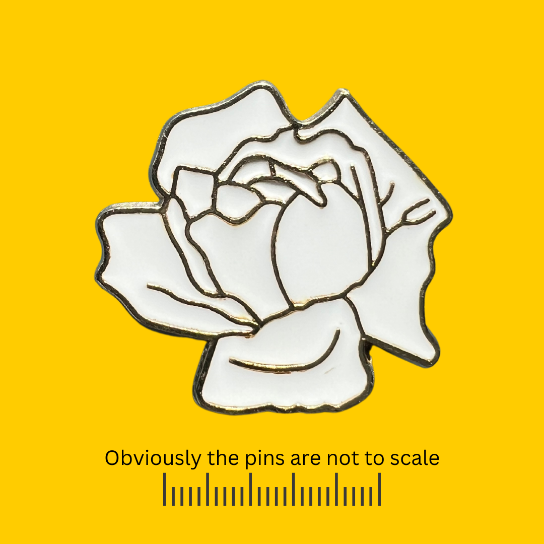 White Rose Pin