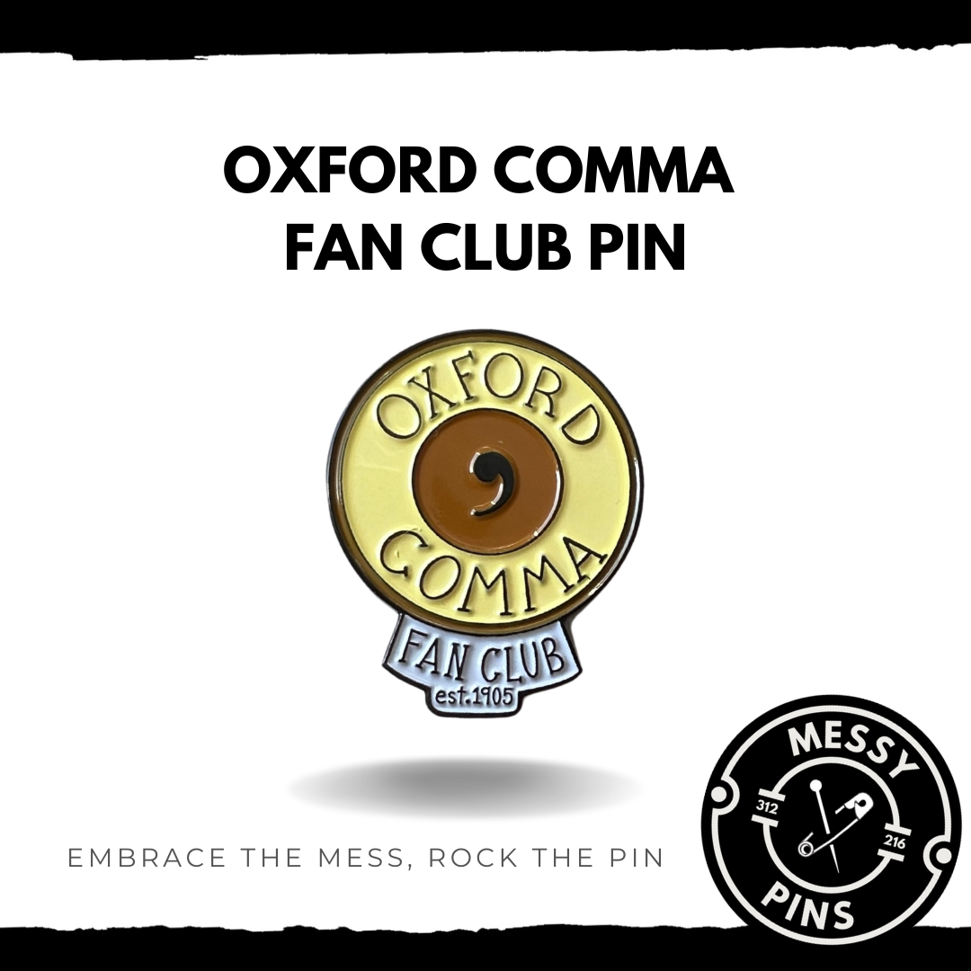 Oxford Comma Fan Club Pin