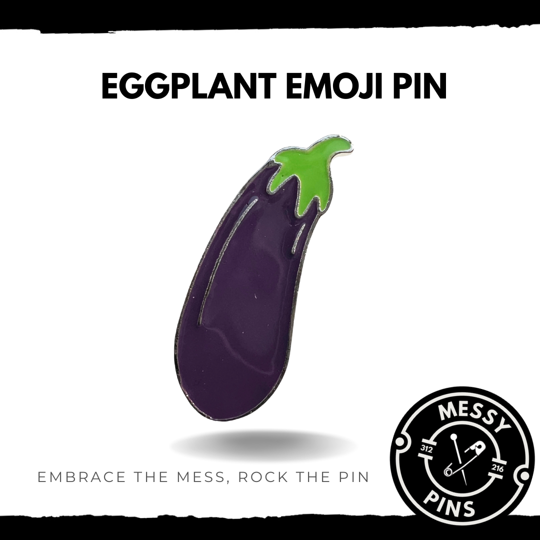 Eggplant Emoji Pin