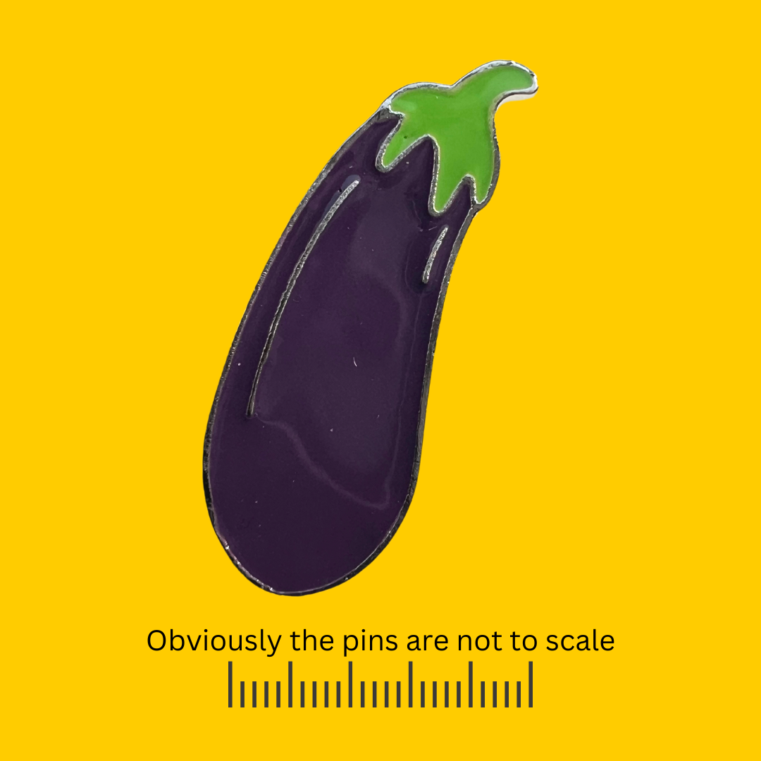 Eggplant Emoji Pin