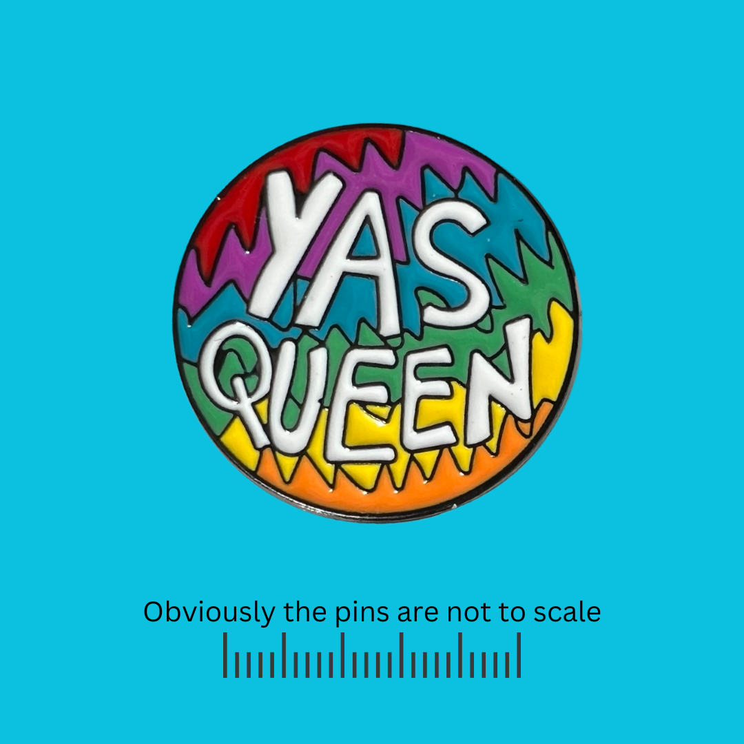 Yas Queen - Rainbow Disco Ball Pin