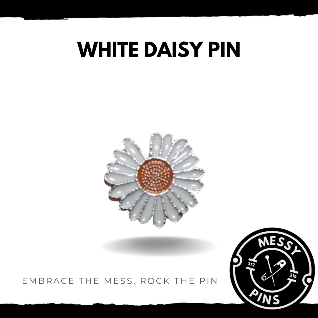 White Daisy Pin