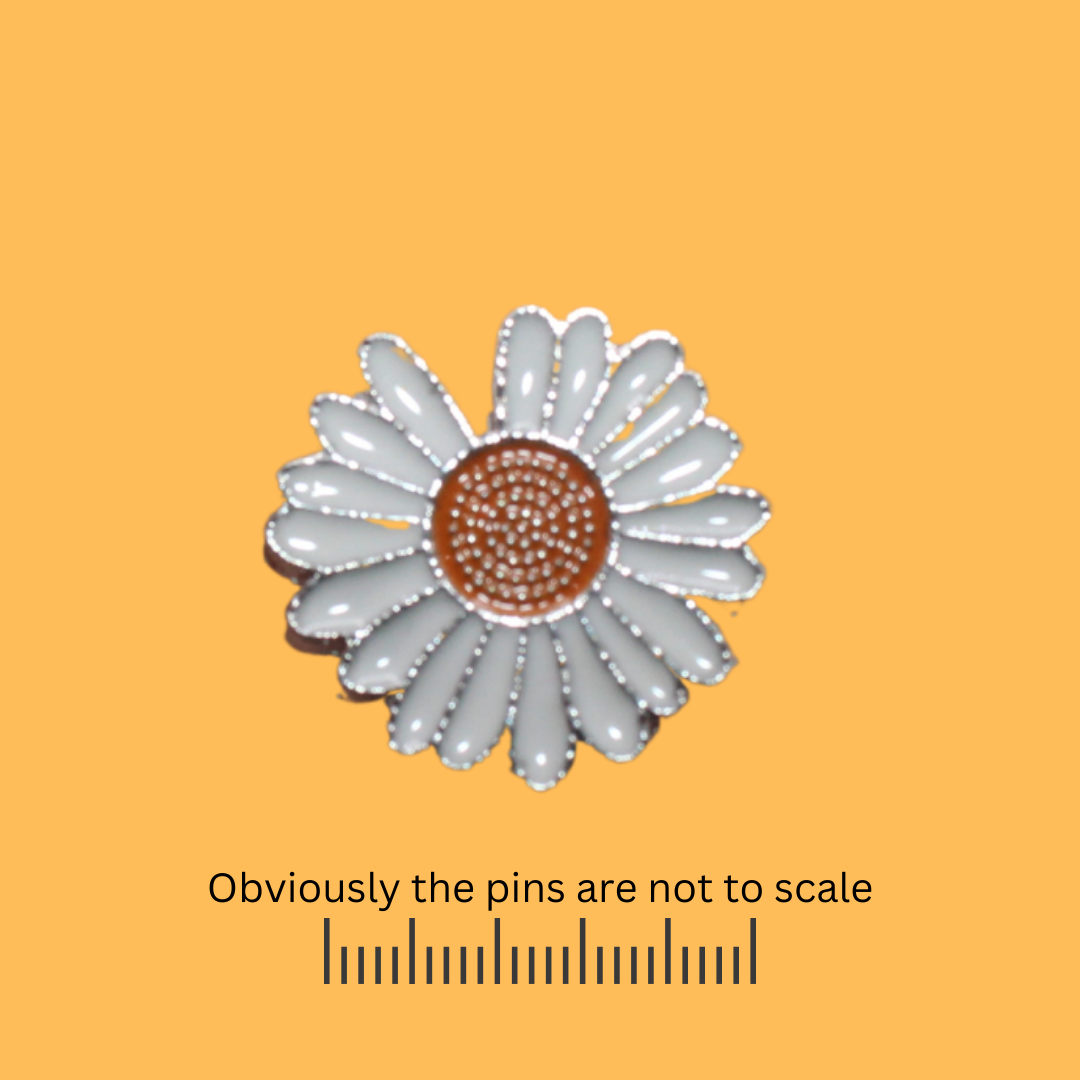 White Daisy Pin