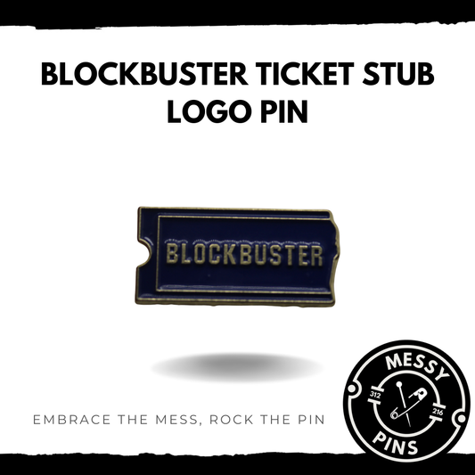 Blockbuster Ticket Stub Logo Pin