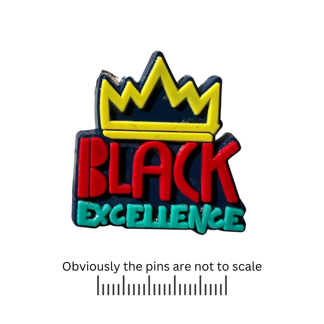 Black Excellence Crown Pin