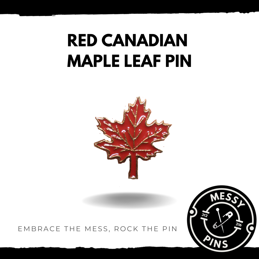 Red Canadian Maple Leaf Pin