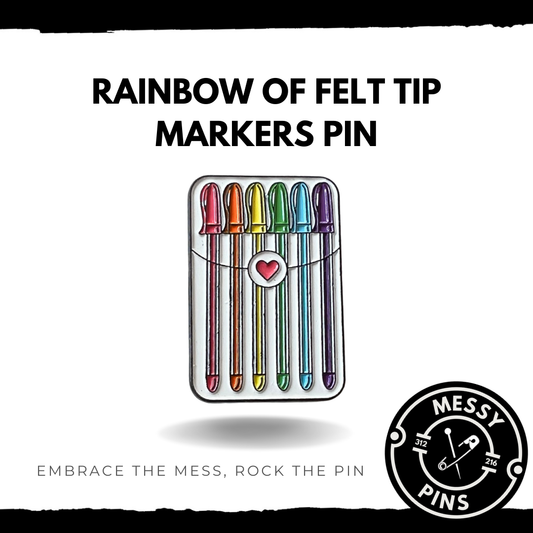 Six Pack of Felt Tip Markers Pin