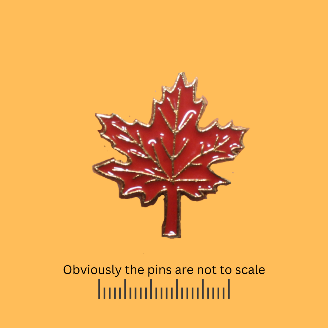 Red Canadian Maple Leaf Pin