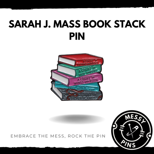 Sarah J. Mass Book Stack Pin