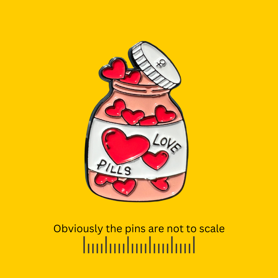 Bottle of Love Pills Pin