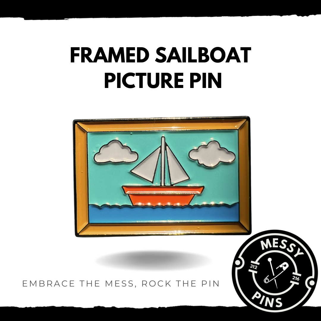 Framed Sailboat Picture Pin