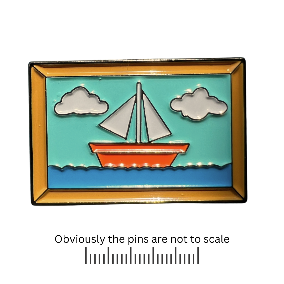 Framed Sailboat Picture Pin