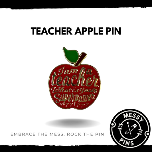 Teacher Apple Pin