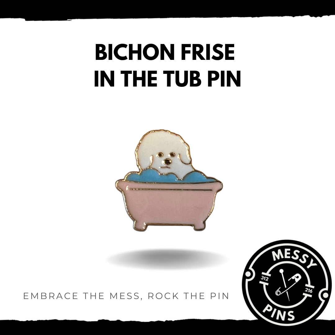 Bichon Frise in the Tub Pin