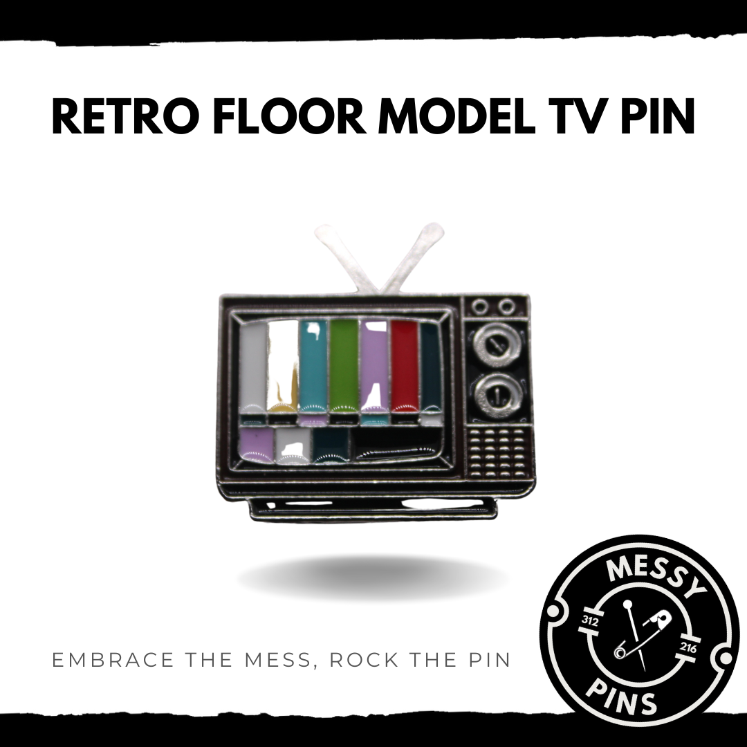 Retro Floor Model TV Pin – Messy Pins