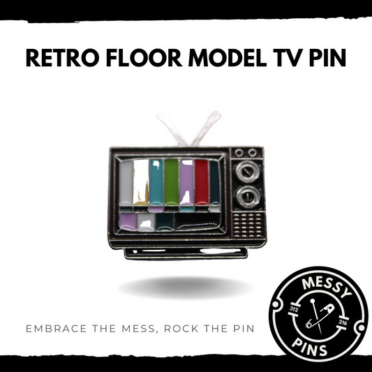 Retro Floor Model TV Pin