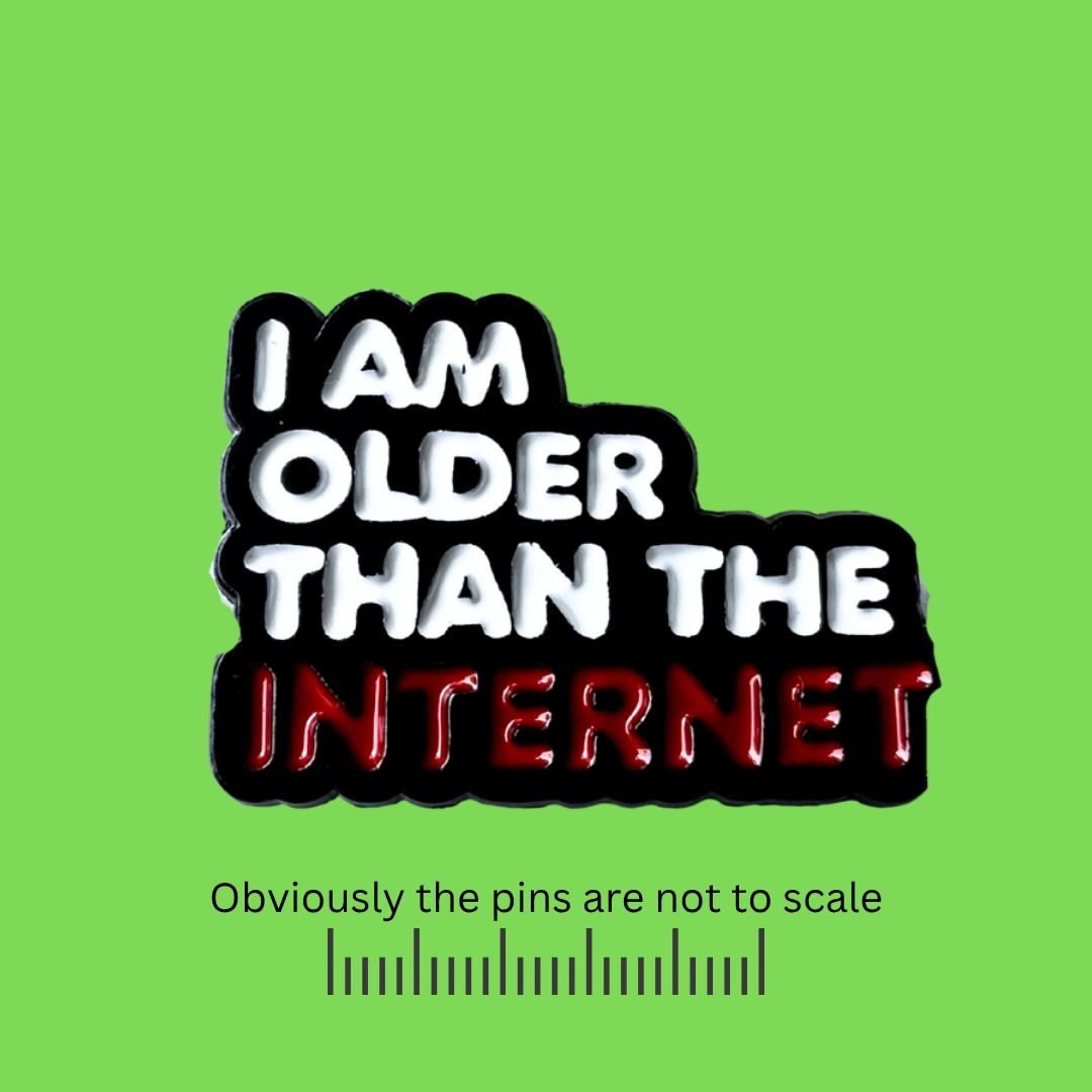 I am Older Than the Internet Pin