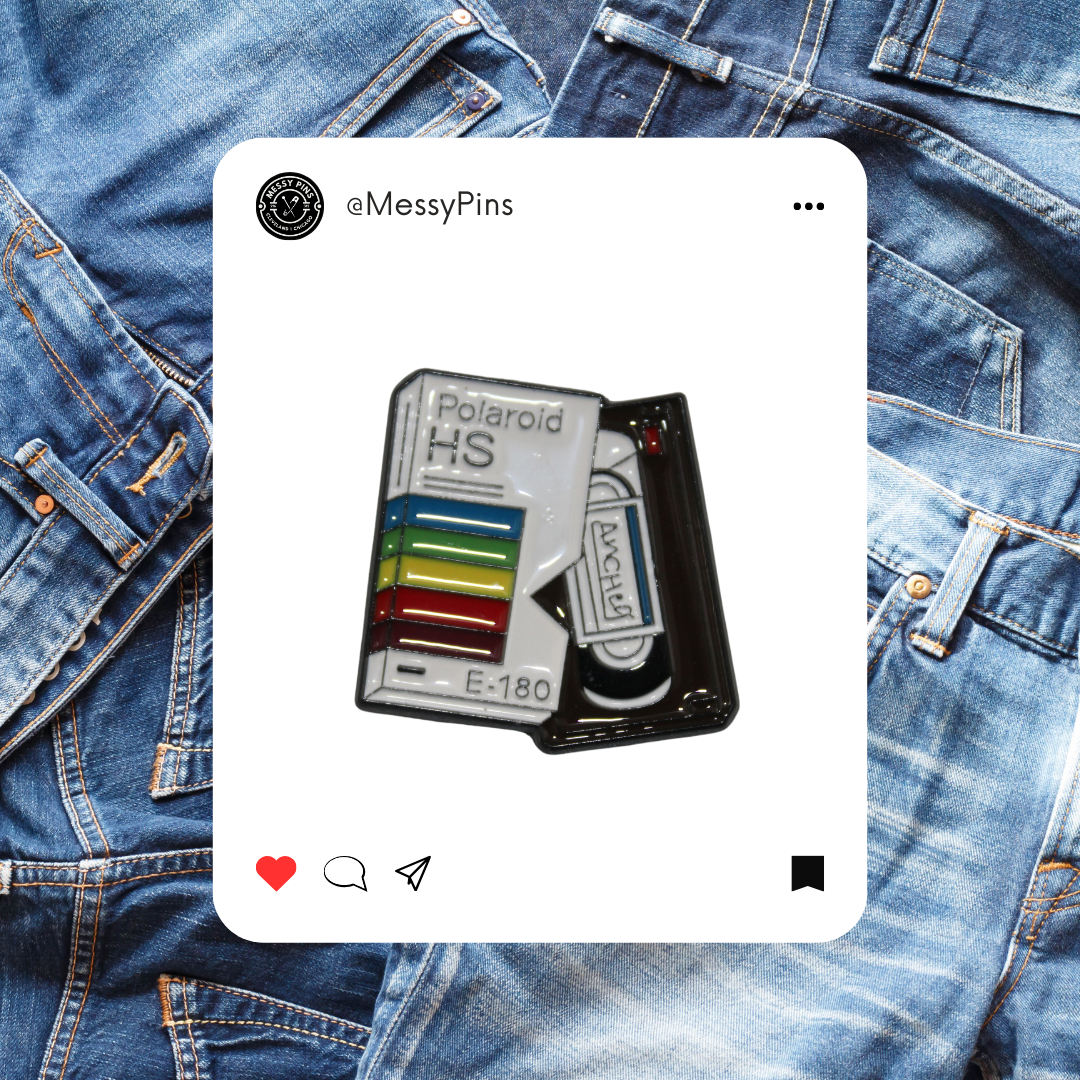 Polaroid VHS Tape Pin