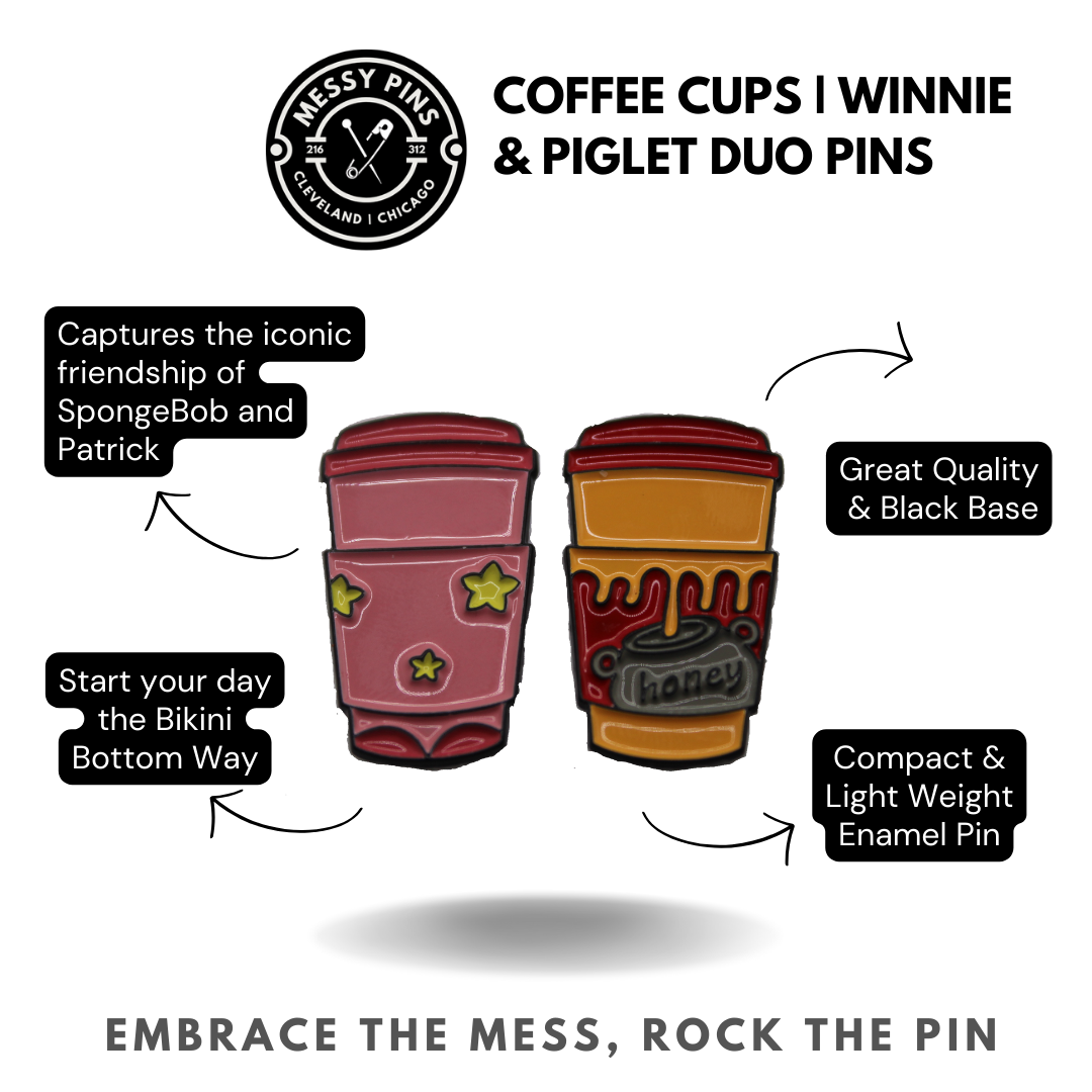 Winnie & Piglet | Coffee Cups | DUO Pins