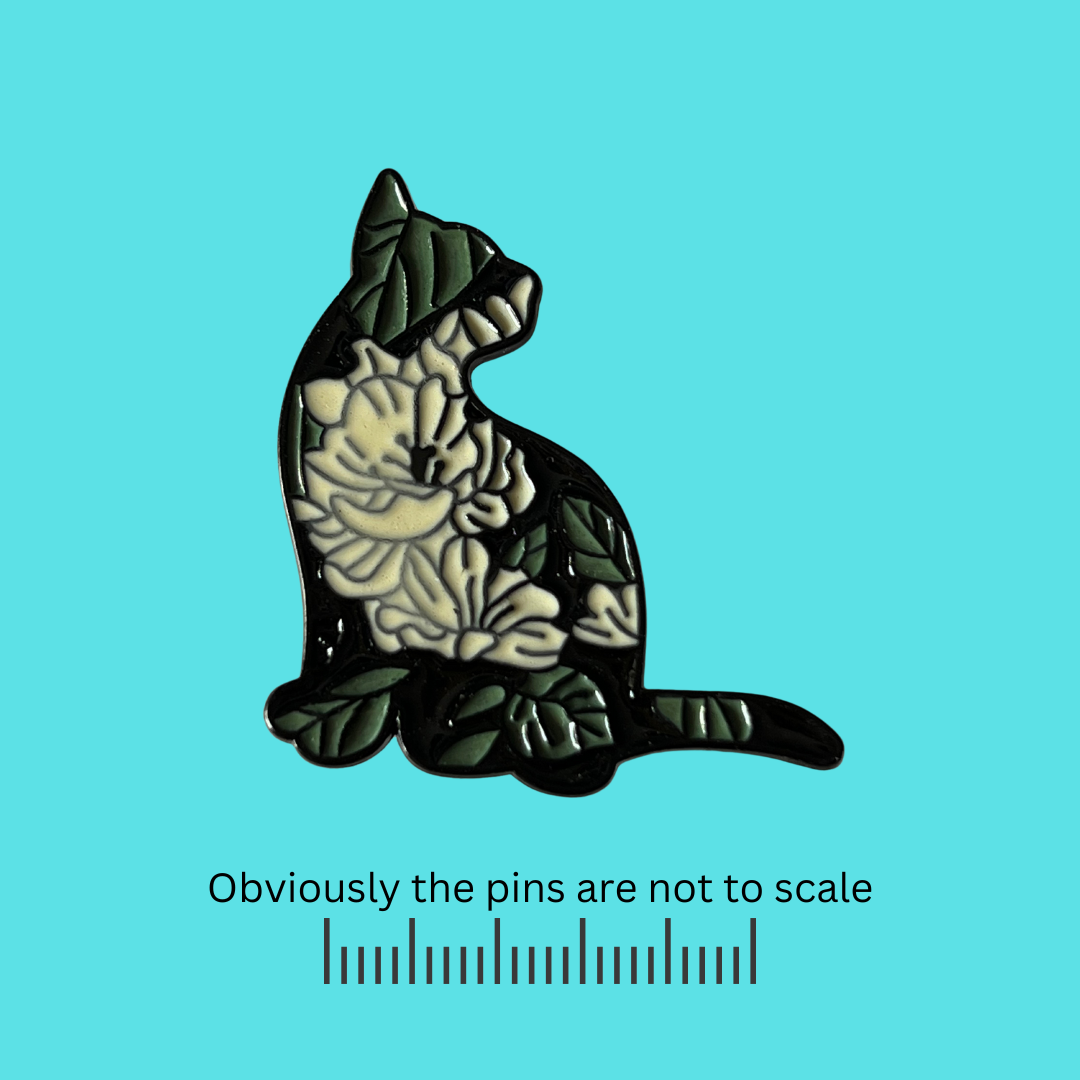 Stained Glass Cat Pin