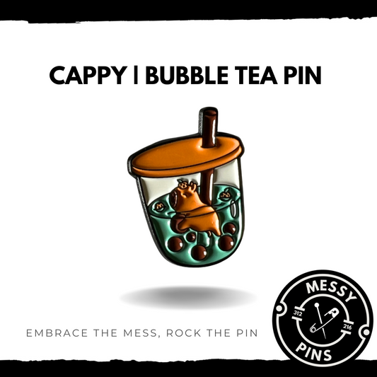 Capybara | Bubble Tea Pin