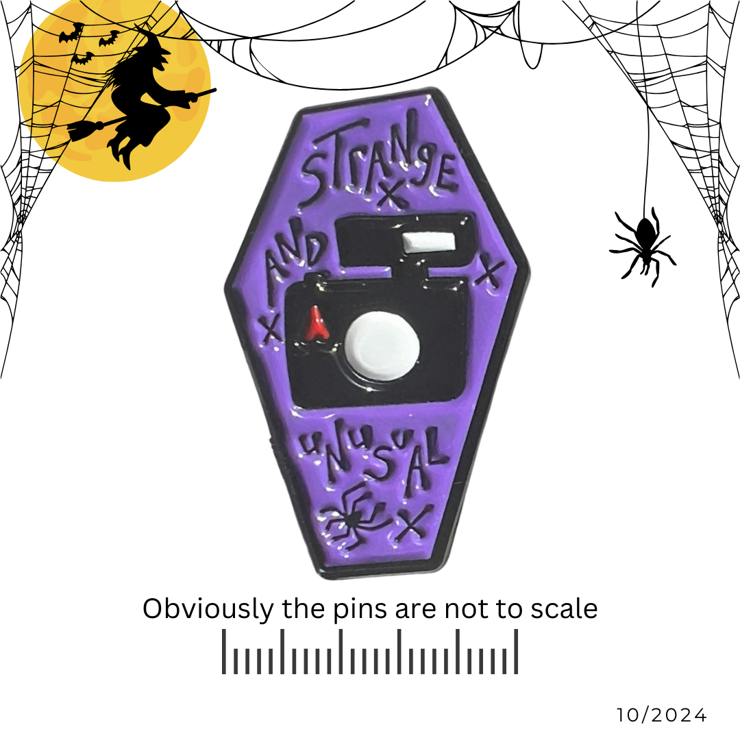 Strange & Unusual Beetlejuice Coffin Pin