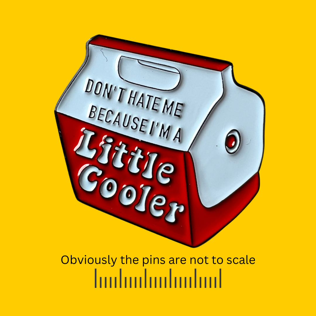 Don’t Hate Me Because I’m a Little Cooler Pin