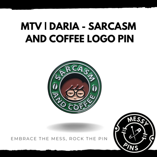 Daria Sarcasm & Coffee Logo Pin