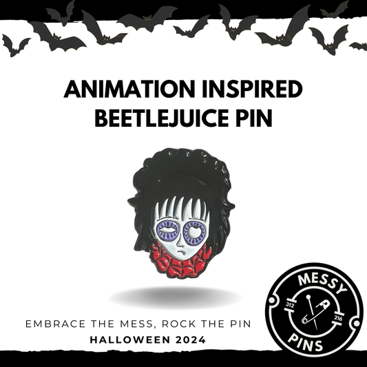 Animation Inspired Beetlejuice Pin