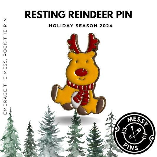 Resting Reindeer Pin