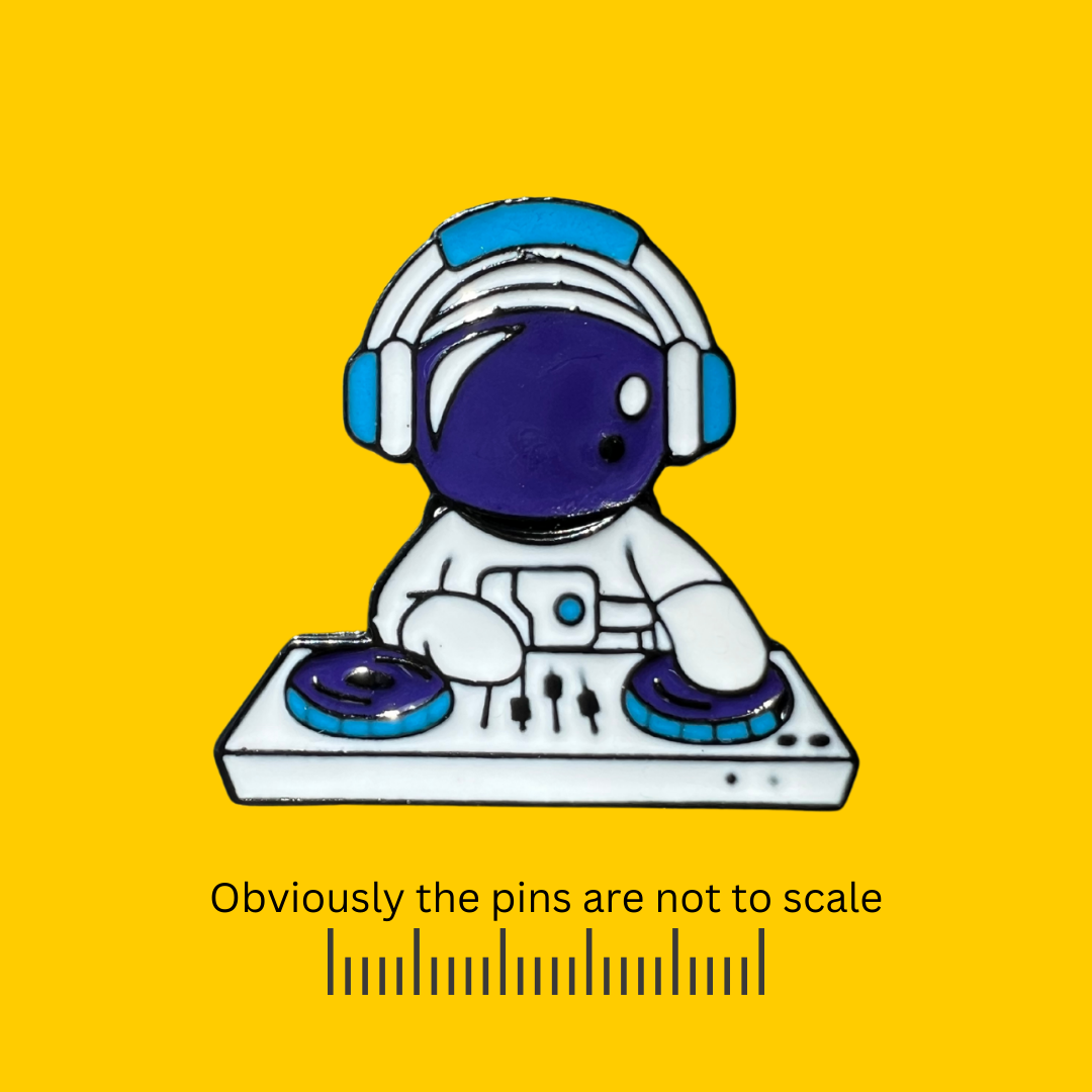 Astronaut DJ Pin