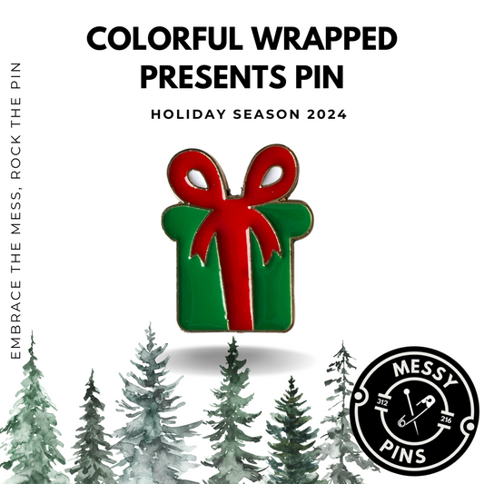 Colorful Wrapped Presents Pin