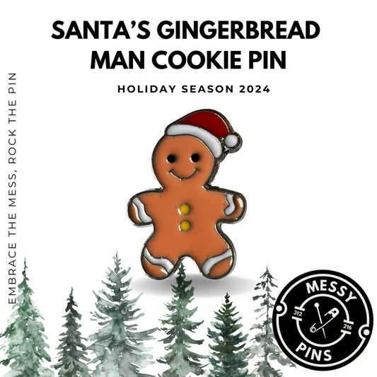 Santa's Gingerbread Man Cookie Pin