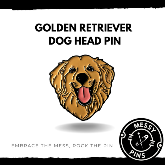 Golden Retriever Dog Head Pin