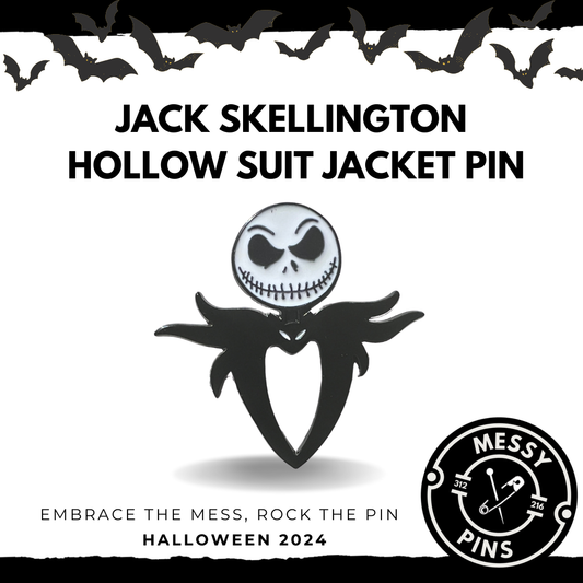 Jack Skellington Hollow Suit Jacket Pin