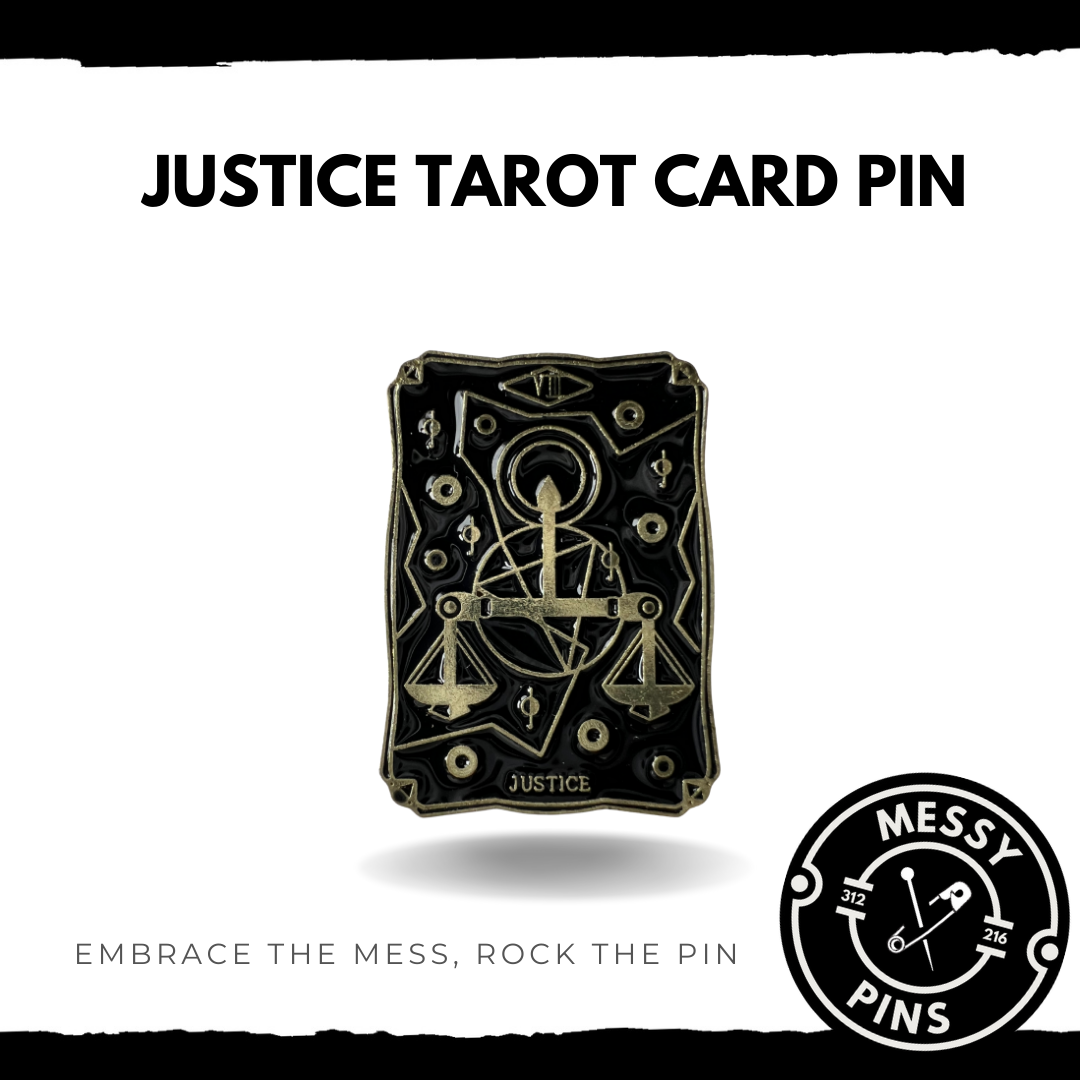 Tarot | Justice Card Pin – Messy Pins