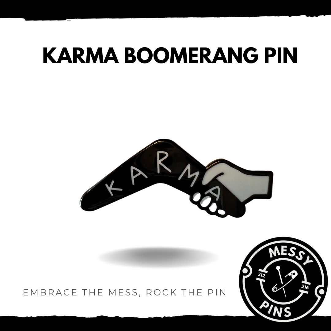 Karma Boomerang Pin