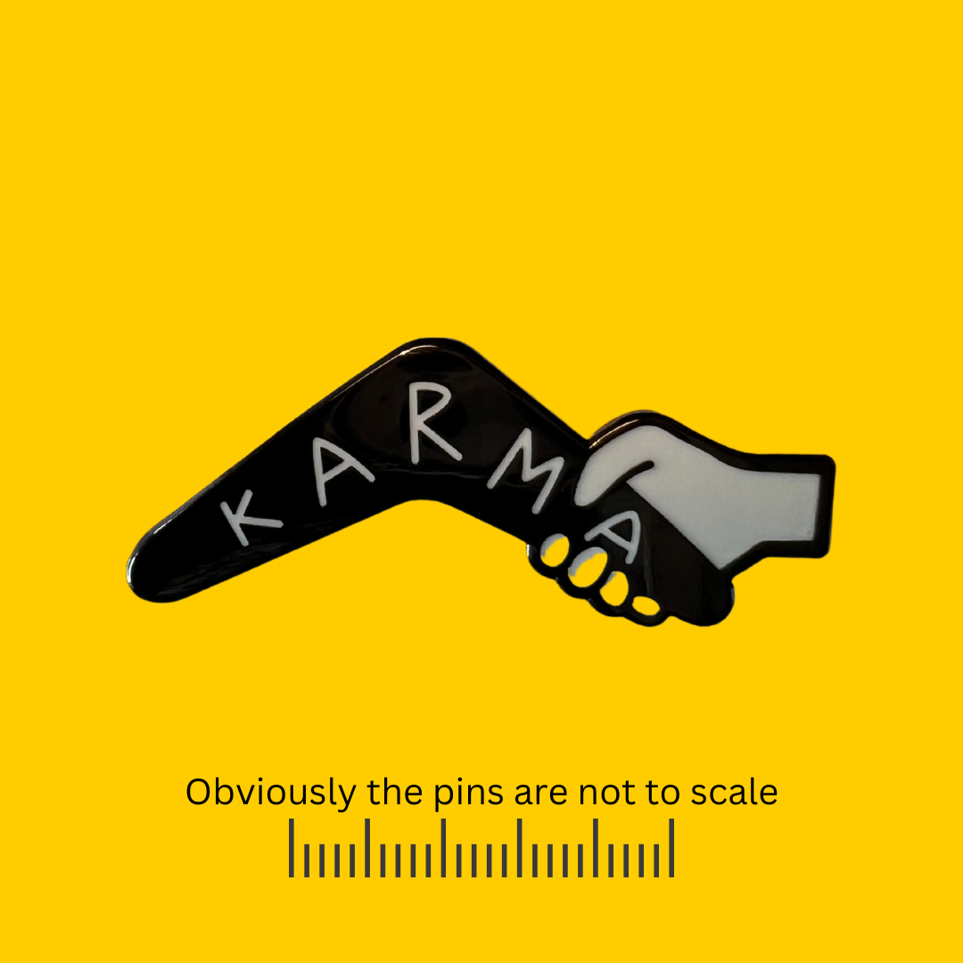 Karma Boomerang Pin