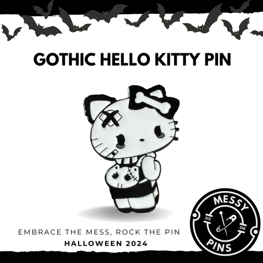 Gothic Hello Kitty Pin