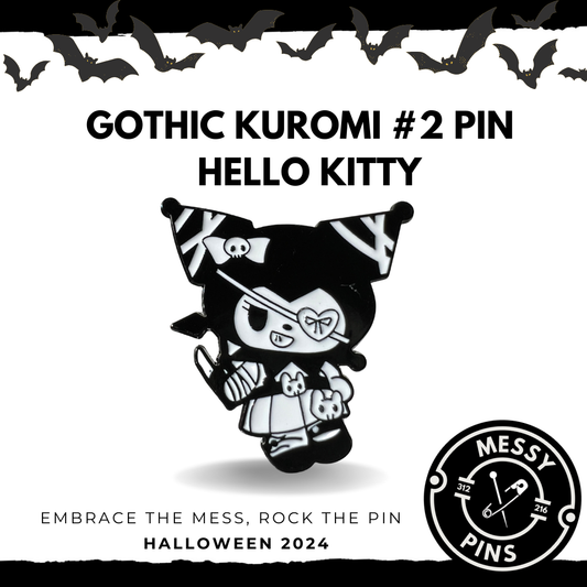 Gothic Kuromi #2 Pin Hello Kitty