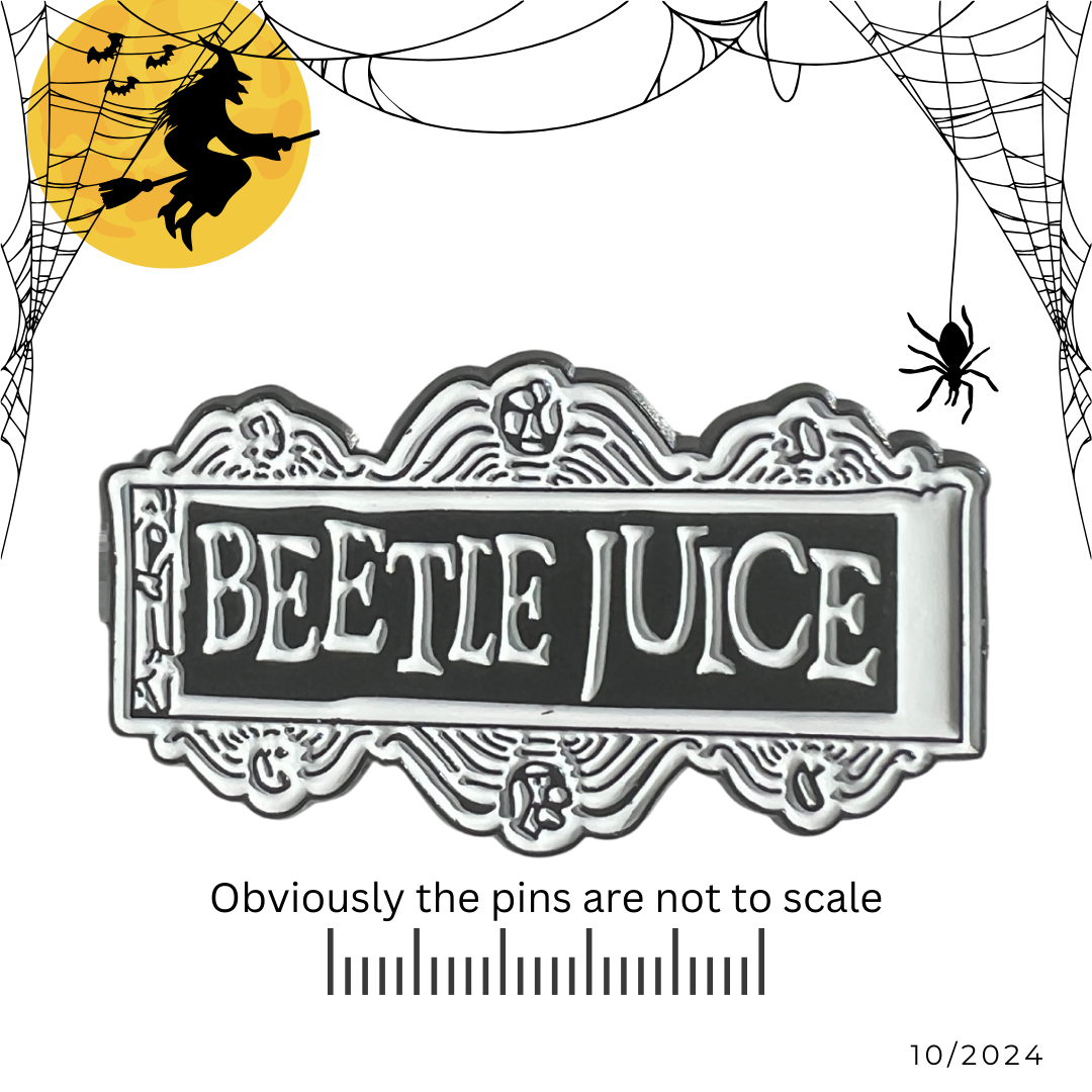 Beetlejuice Logo Pin