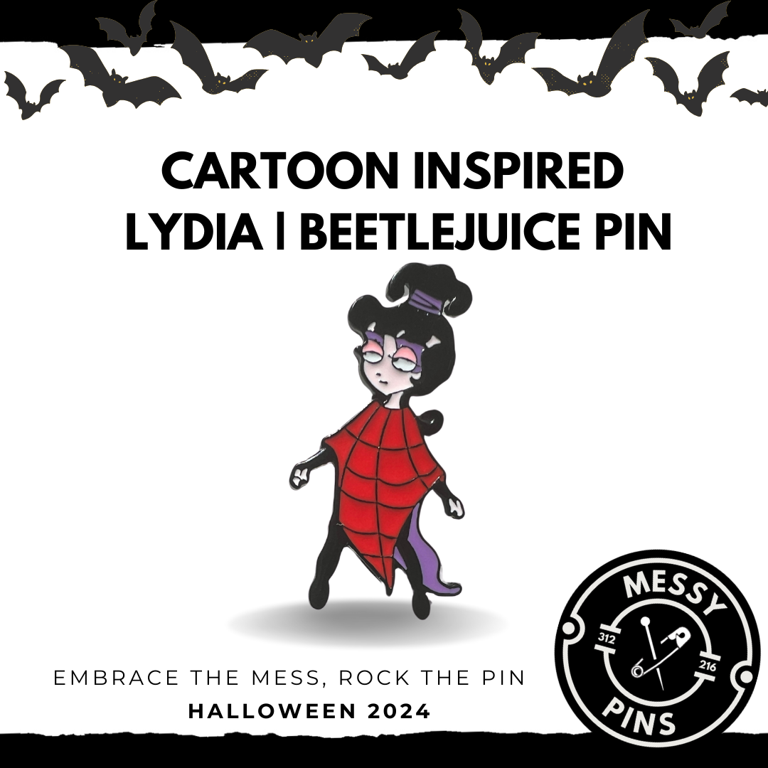 Cartoon Inspired Lydia | Beetlejuice Pin