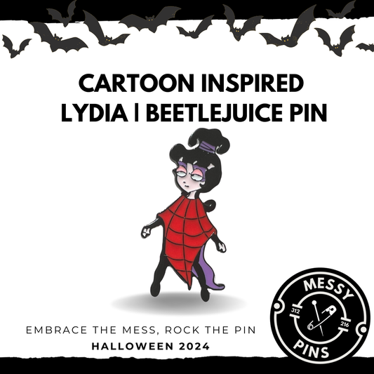 Cartoon Inspired Lydia | Beetlejuice Pin